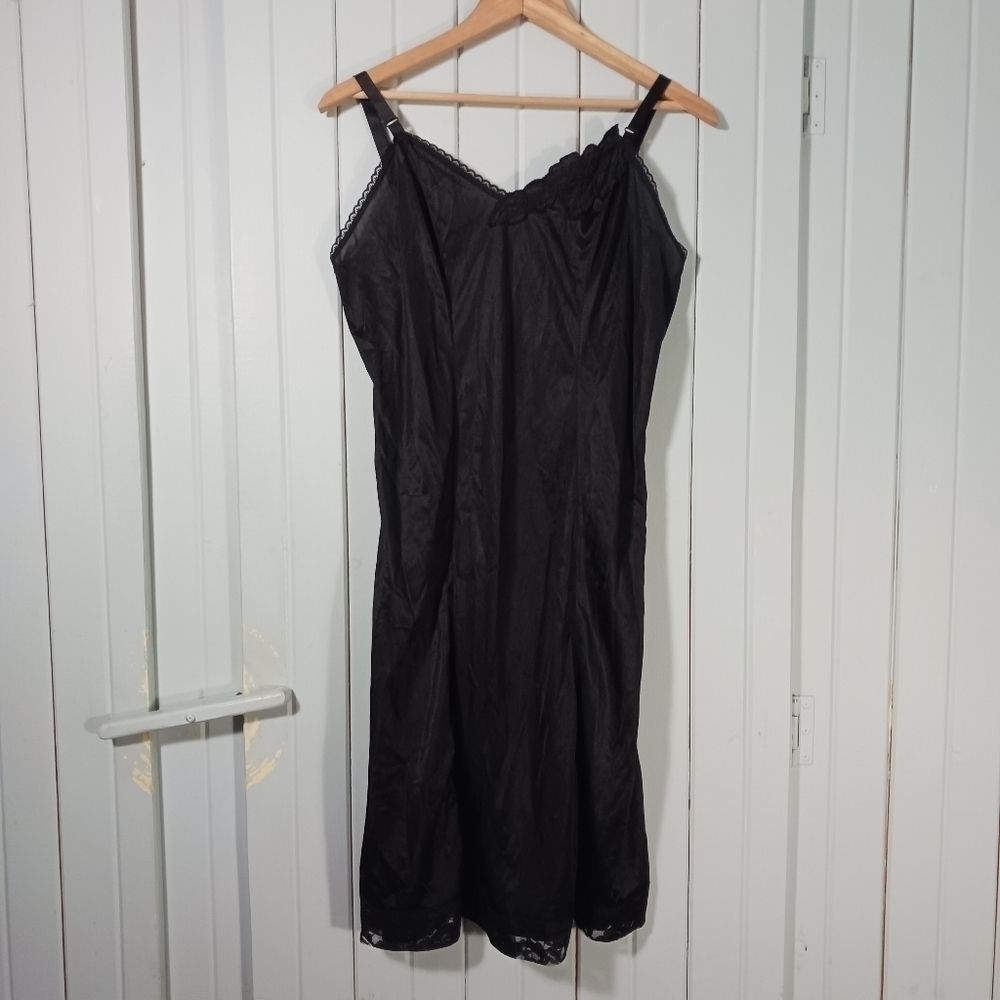 VINTAGE black slip dress
